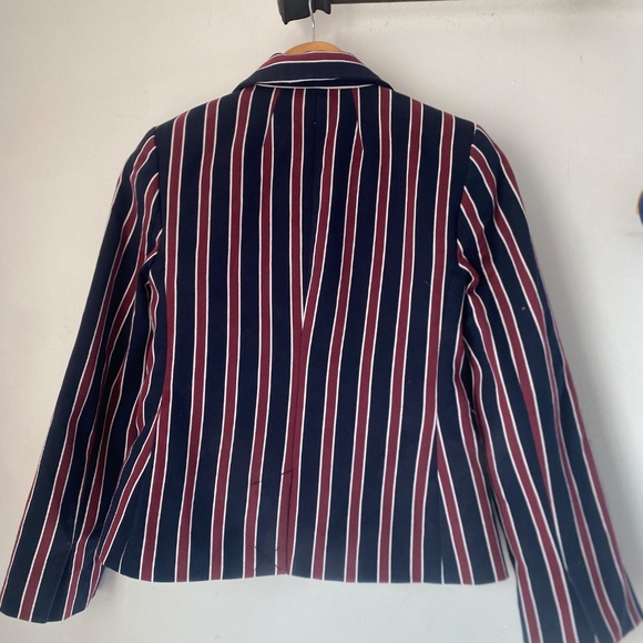 Frame 0 Striped Shrunken Blazer - Picture 3 of 14